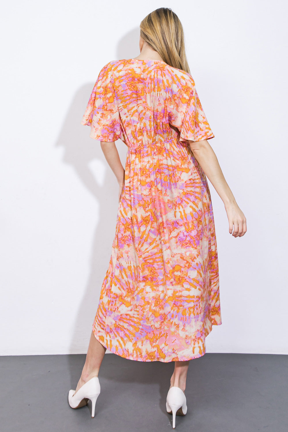 MOST WONDERFUL TIME WOVEN MIDI DRESS - By Baano
