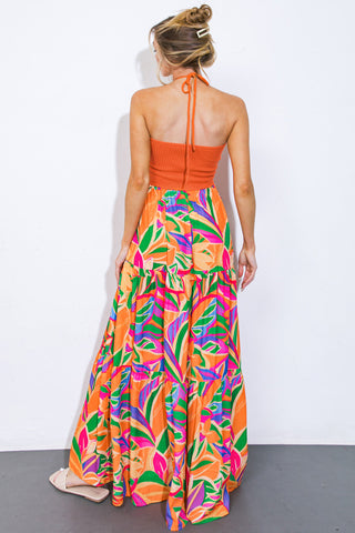 INTO THE THICK OF IT COMBINATION MIDI DRESS - By Baano
