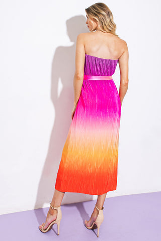 GIVE IT A GO IN GARDEN MIDI DRESS - By Baano