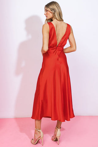 BEYOND WORDS WOVEN MIDI DRESS - By Baano