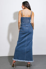 ENDLESS HORIZONS DENIM MIDI DRESS - By Baano