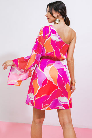 DESERT EXPRESS WOVEN SATIN MINI DRESS - By Baano