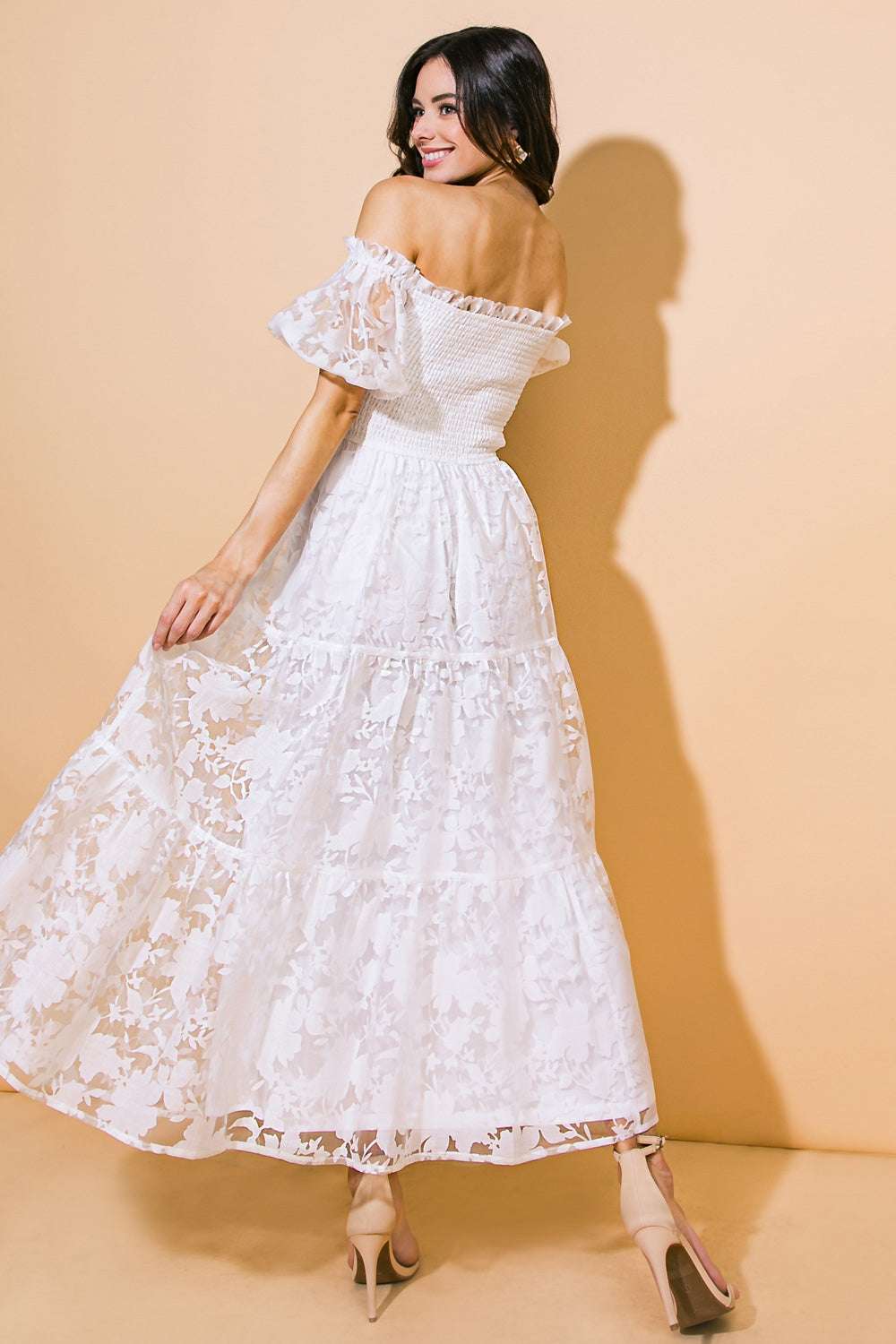 LOVE IN YOUR EYES WOVEN MIDI DRESS - By Baano