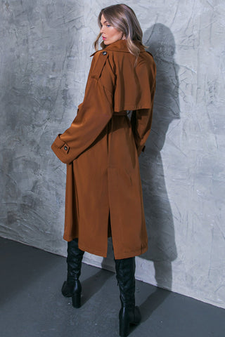 WOMEN ON THE MOON WOVEN TRENCH COAT - By Baano