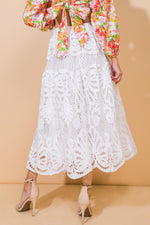 DREAMY NIGHTS WOVEN MIDI SKIRT - By Baano