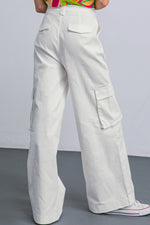 ADORABLE POSH WOVEN CARGO PANTS - By Baano