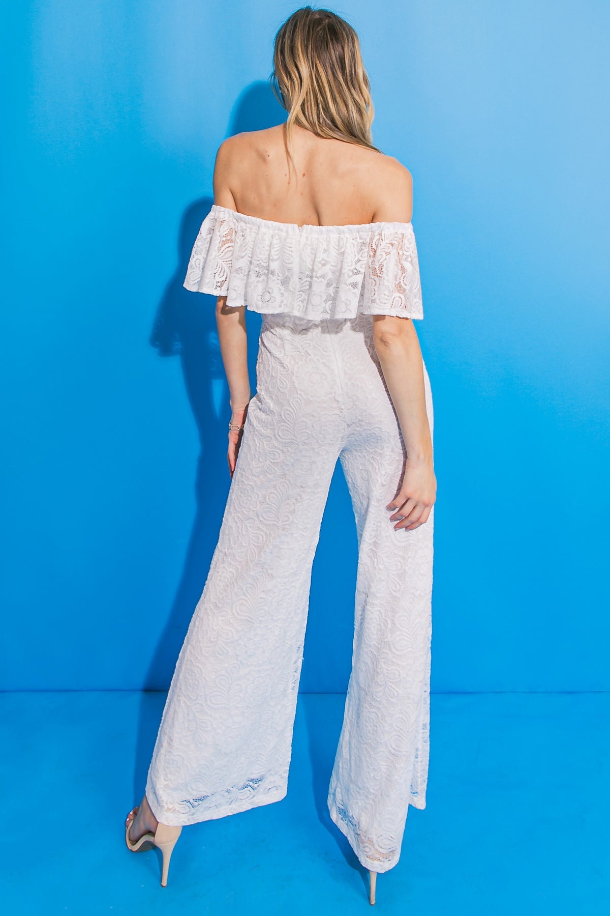 FATE INTERVENES WOVEN LACE JUMPSUIT - By Baano