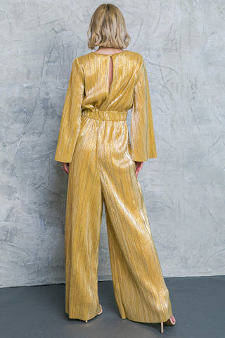 DARE TO DAZZLE PLISSE JUMPSUIT - By Baano