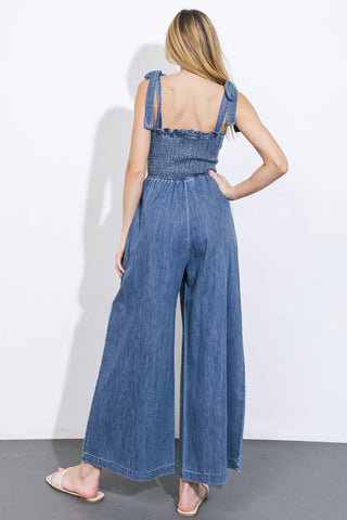 GETTING IT DONE DENIM JUMPSUIT - By Baano