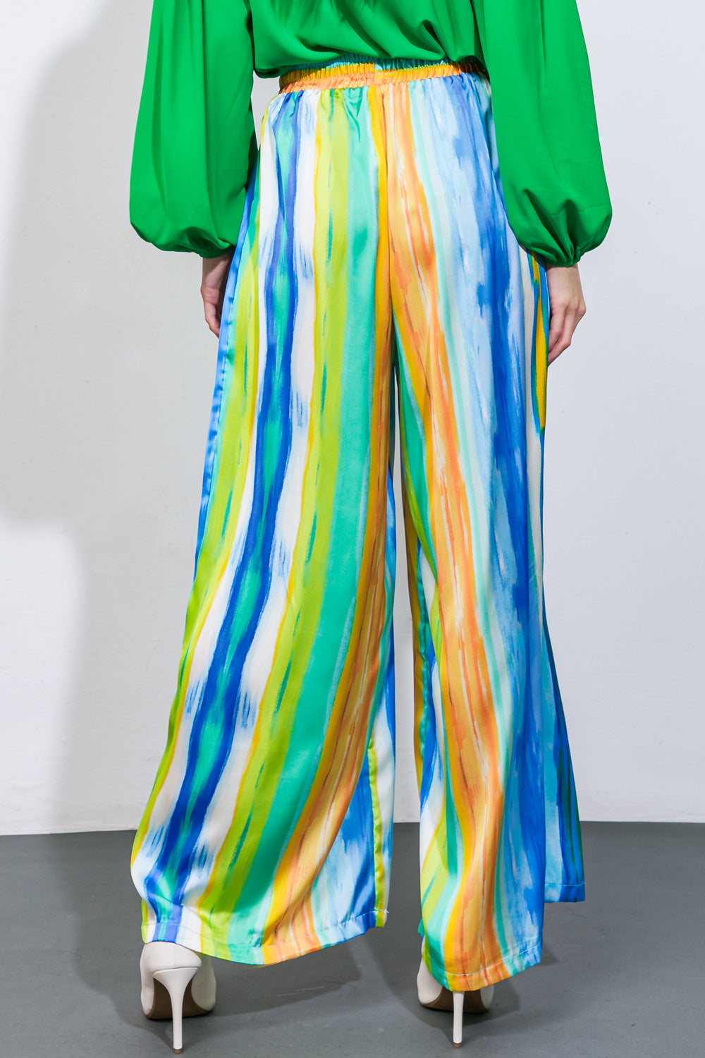 TAKE ME DANCING WOVEN SATIN PANTS - By Baano