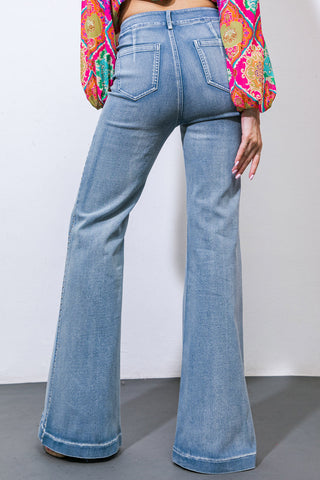SWEET SUNSET DENIM PANTS - By Baano