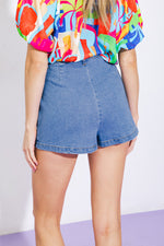 SUNNY ROMANCE DENIM SKORT - By Baano