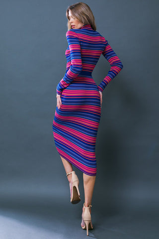 NOTEWORTHY SHINE SWEATER MIDI DRESS - By Baano