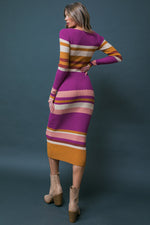 EVENING OF ELEGANCE SWEATER MIDI DRESS - By Baano