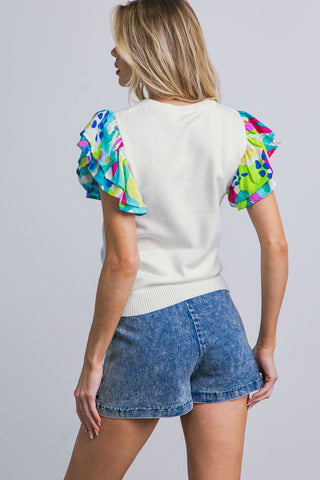 GLITTERY GLEE SWEATER TOP - By Baano