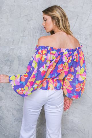HONESTLY TRUTHFULLY PURPLE WOVEN TOP - By Baano
