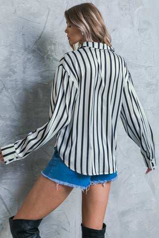 NOTHING TO REGRET SATIN WOVEN TOP - By Baano