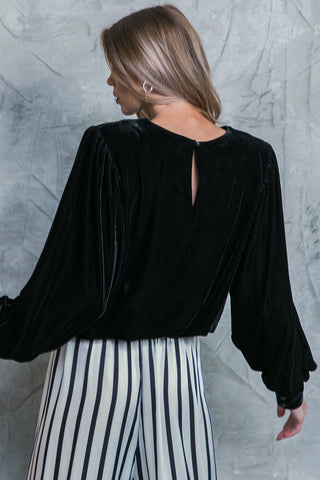 IT'S YOUR TIME VELVET TOP - By Baano