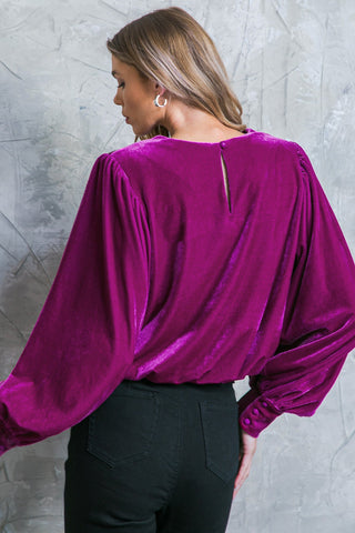 IT'S YOUR TIME VELVET TOP - By Baano