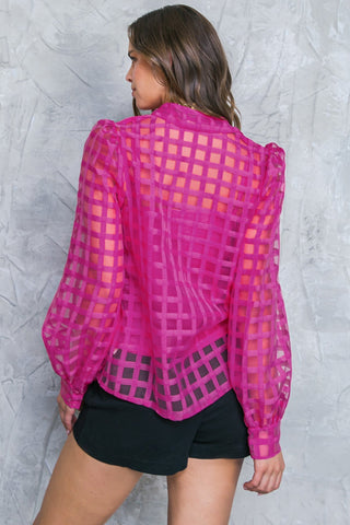 FLUTTERING ON WOVEN TOP - By Baano
