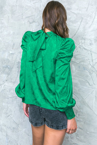 STOLEN GLANCES SATIN TOP - By Baano