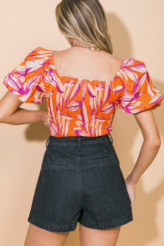 A WORLD OF GOOD WOVEN CROP TOP - By Baano