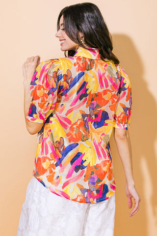 I CROSS MY HEART WOVEN TOP - By Baano