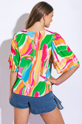MEET AT THE RETREAT WOVEN TOP - By Baano