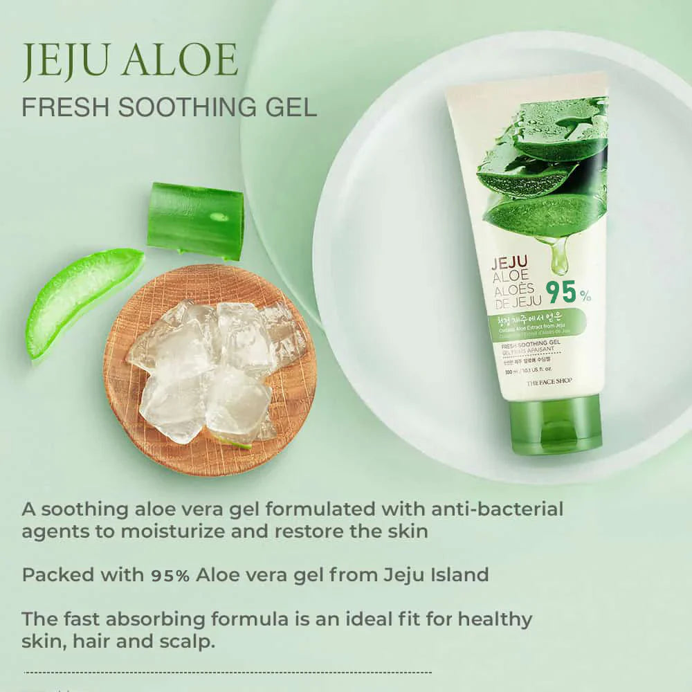 Jeju Aloe Fresh Soothing Gel Tube - Moisturizing, Restoring