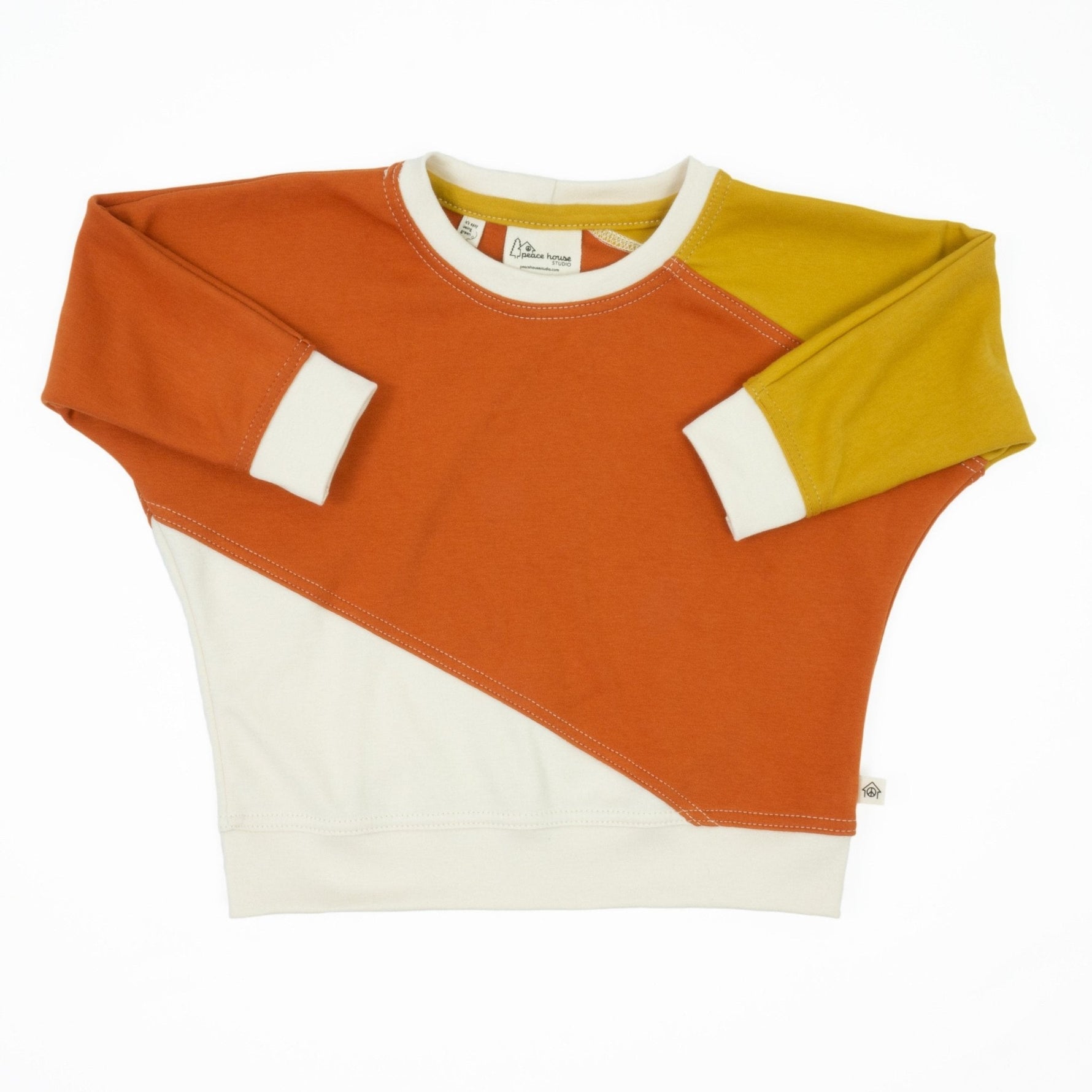 Baby Diagonal Colorblock Sweatshirt Peace House Studio