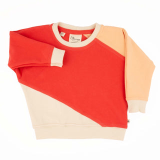 Baby Diagonal Colorblock Sweatshirt Peace House Studio