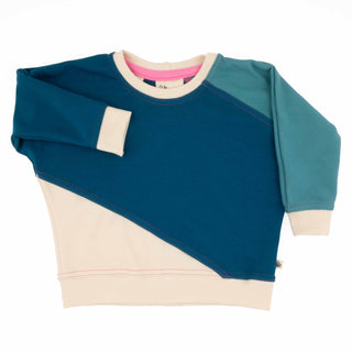 Baby Diagonal Colorblock Sweatshirt Peace House Studio