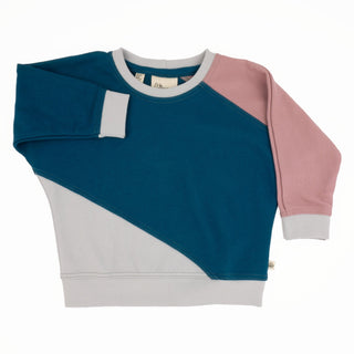 Baby Diagonal Colorblock Sweatshirt Peace House Studio