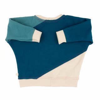 Baby Diagonal Colorblock Sweatshirt Peace House Studio