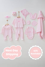 Ann Pink Newborn Coming Home Set (11 Pcs) - By Baano