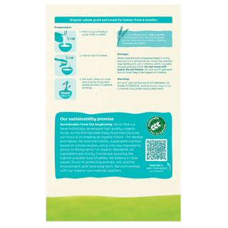 Holle Organic Whole Grain Oat Cereal - 6 Pack