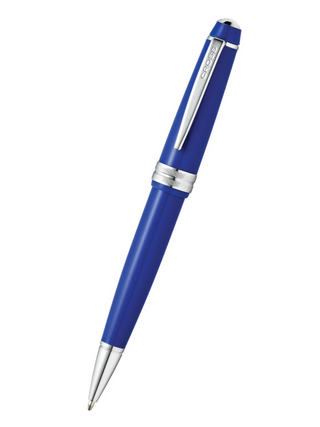Bailey Light™ Polished Blue Resin Ballpoint Pen - By Baano