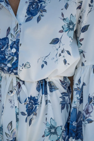 Balloon Sleeve Floral Dress