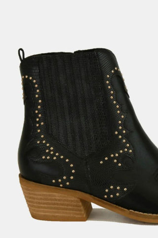 Mayfair Studded Detail Point Toe Boots - By Baano