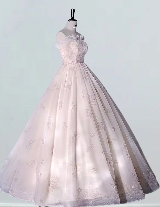 Strapless Tulle Ball Gown for Girls | Elegant Prom & Quinceanera Dress