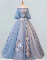 Off-Shoulder Tulle Evening Gown, Lace Applique, Elegant Prom & Bridesmaid Dress