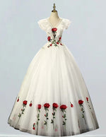 Ivory Lace V-Neck Evening Gown | Elegant Prom & Bridesmaid Dress