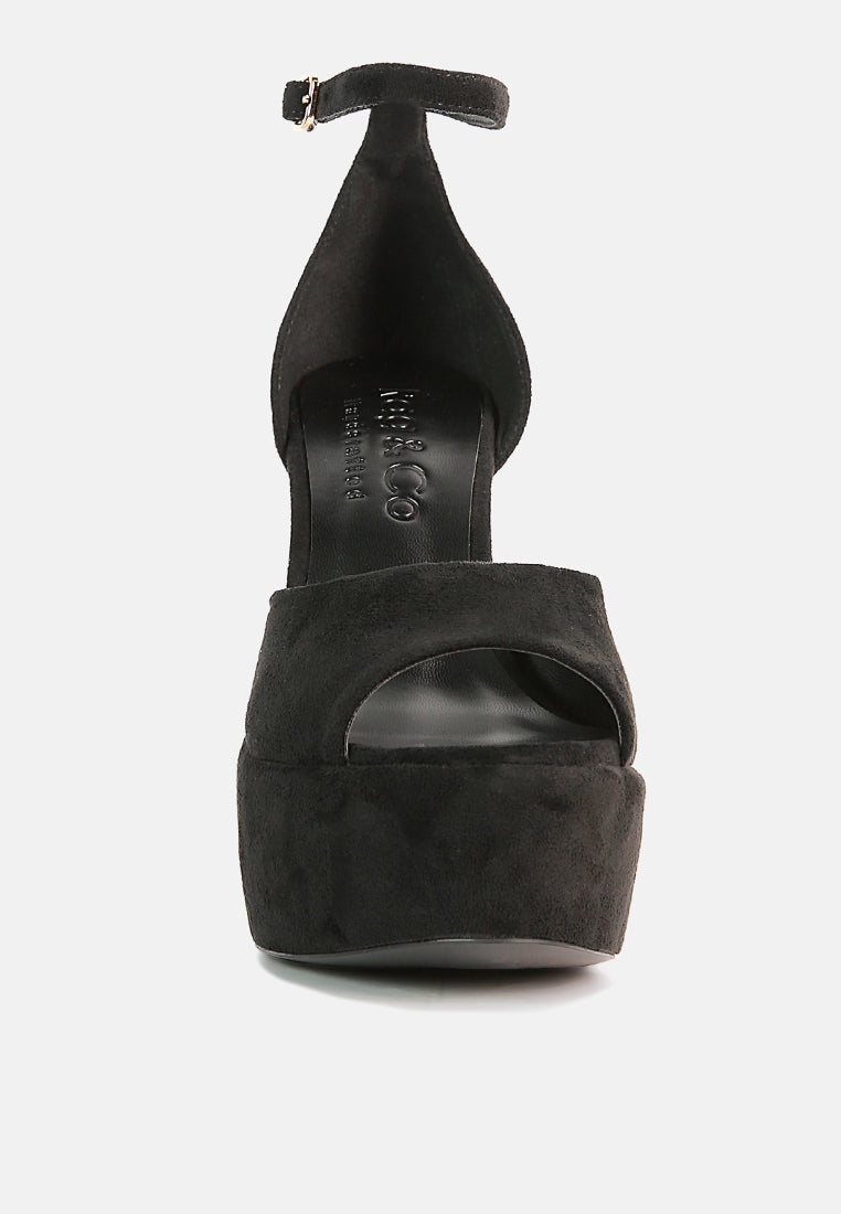 Beaty High Block Heeled Diamante Stud Sandals