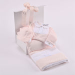 BELLA | Girls Pink Velour Babygrow Gift Set (3)