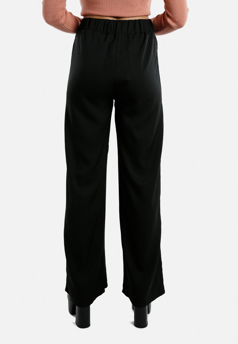 Belted Tie Wide Leg Pants
