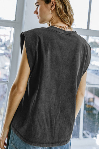 MY OWN PLANS WASHED KNIT TOP - By Baano