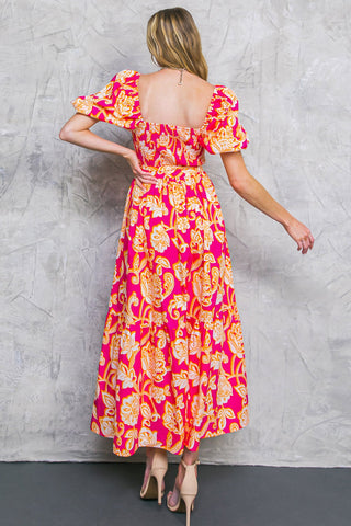 RUN TOWARDS LOVE POPLIN ANKLE DRESS - By Baano