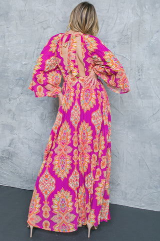 COVERED BY LOVE WOVEN MAXI DRESS - By Baano