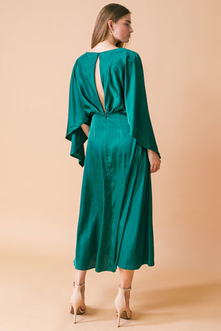 CAUGHT FEELINGS WOVEN MIDI DRESS - By Baano