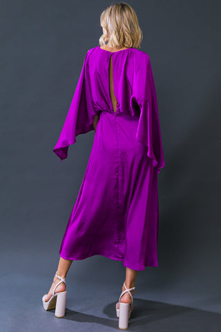 CAUGHT FEELINGS WOVEN MIDI DRESS - By Baano